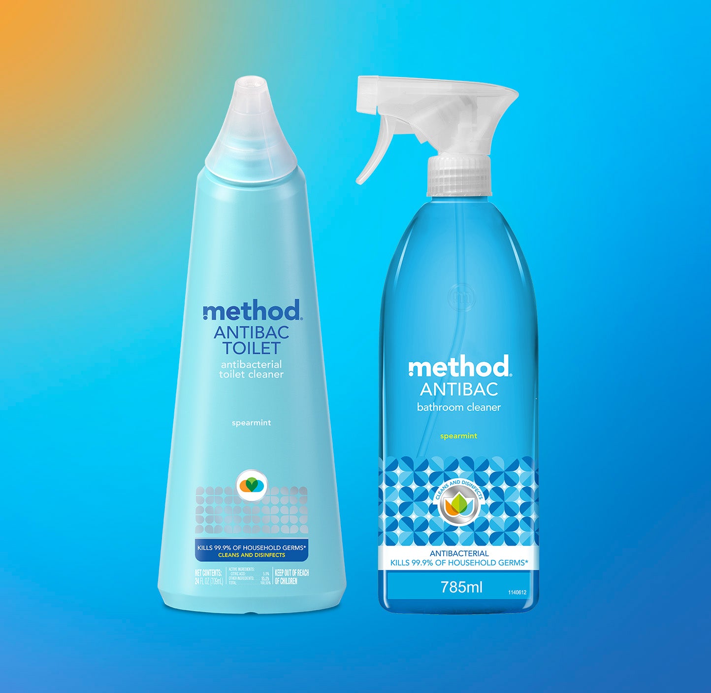 method-spearmint-antibacterial-bathroom-cleaning-duo-52-oz-28-oz-cleaner-24-oz-t image 2