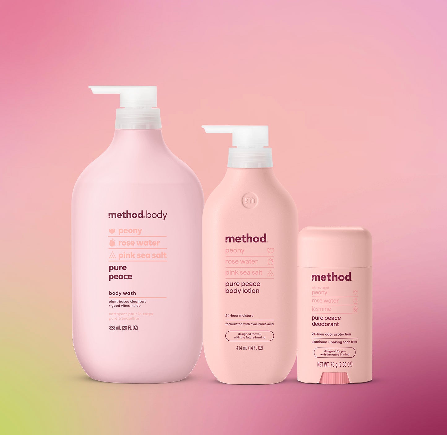 method-pure-peace-body-bundle-body-wash-lotion-deodorant-3-piece-set image 2