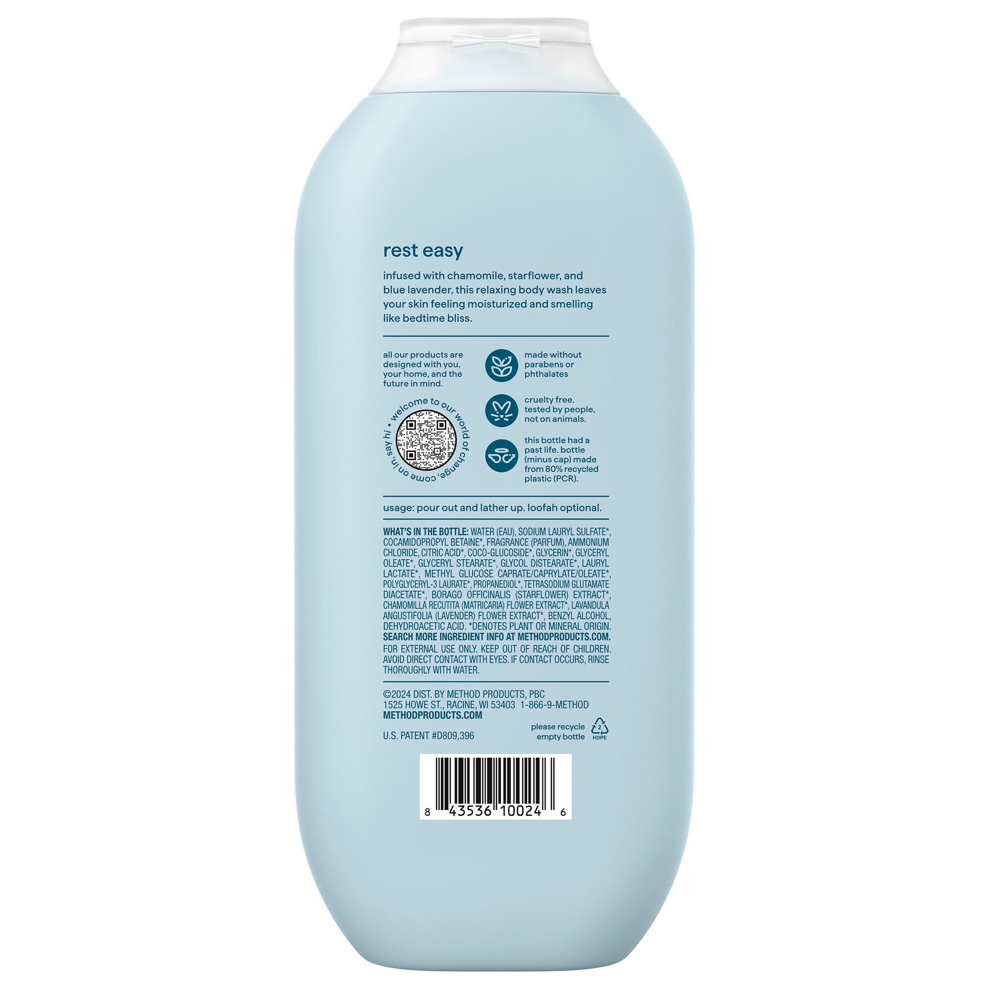 method-wind-down-body-wash-calming-nighttime-wash-with-chamomile-starflower-blue image 3
