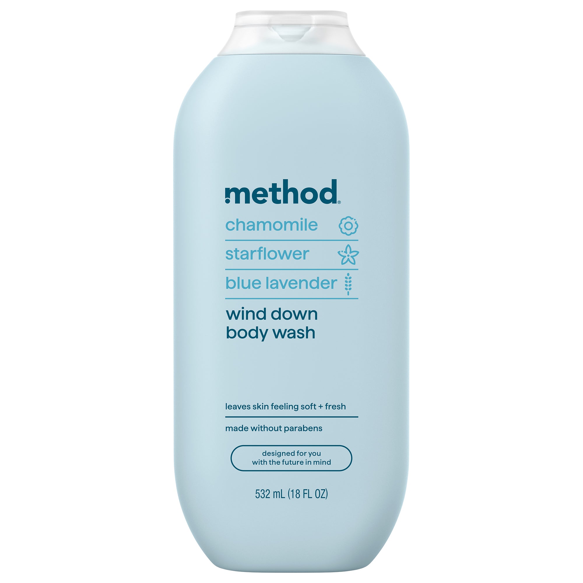 method-wind-down-body-wash-calming-nighttime-wash-with-chamomile-starflower-blue image 2