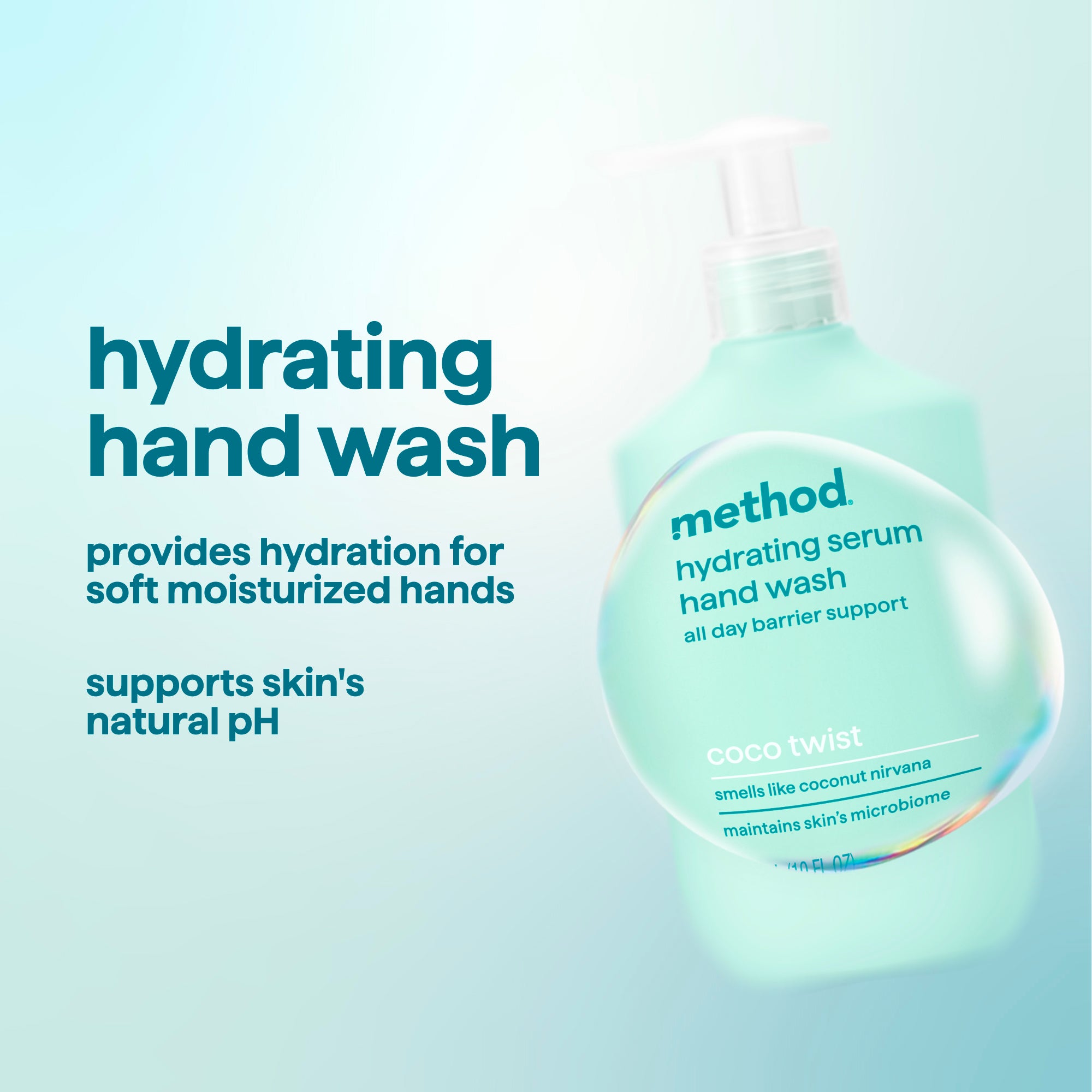 method-hydrating-hand-serum-hand-wash-coco-twist-10-oz-with-skincare-ingredients image 4