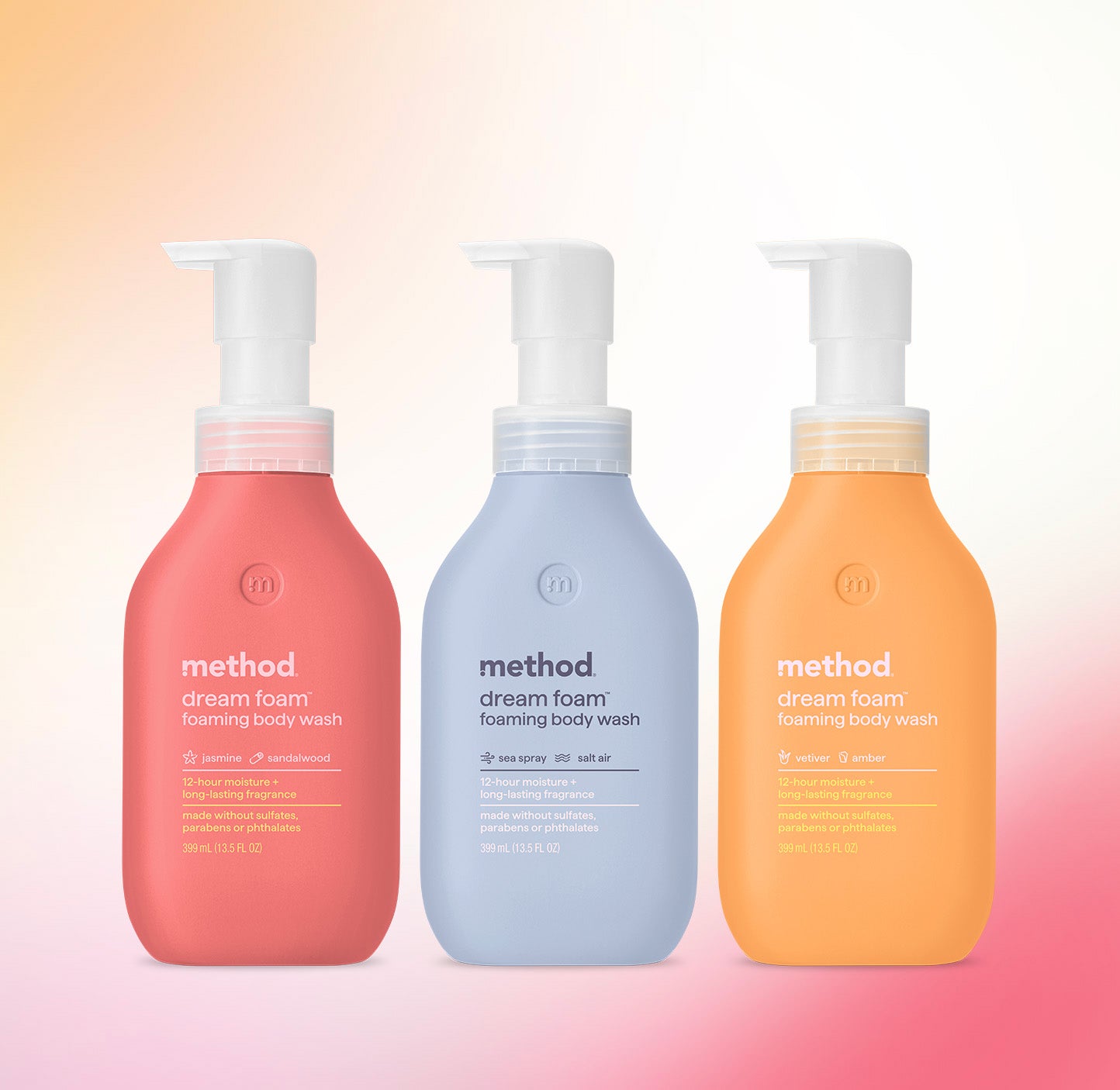 method-dream-foam-foaming-body-wash-variety-trio-3-x-13-5-oz image 2