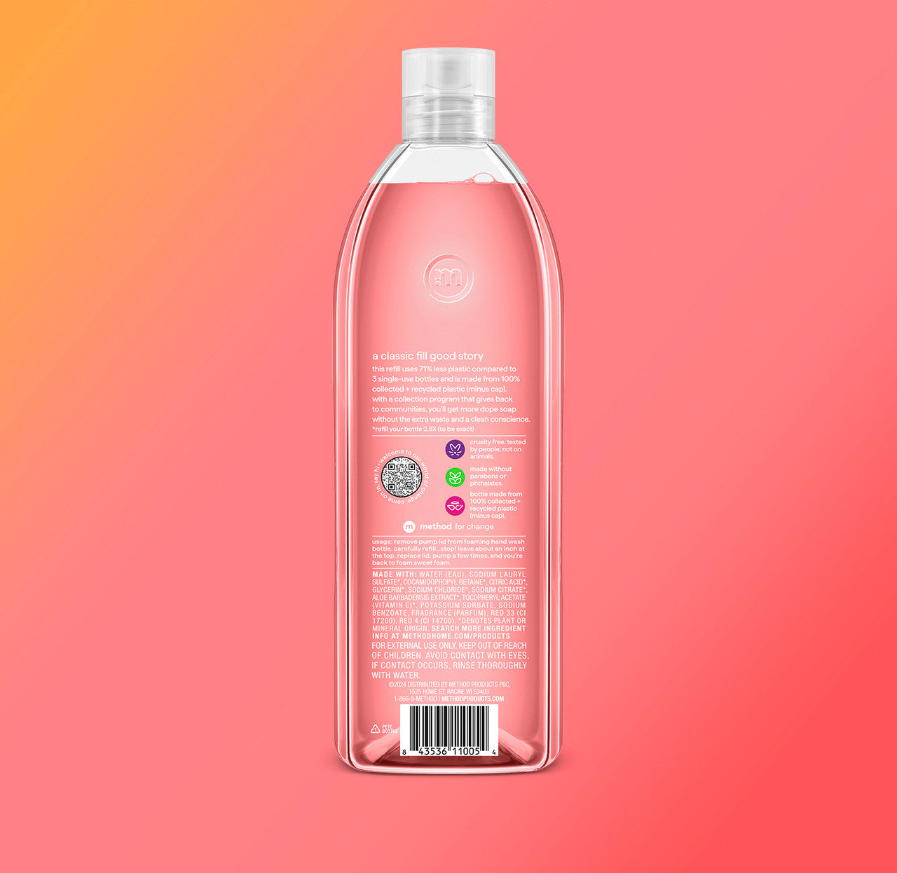 method-foaming-hand-wash-refill-pink-grapefruit-28-fl-oz-fills-2-8-bottles image 3