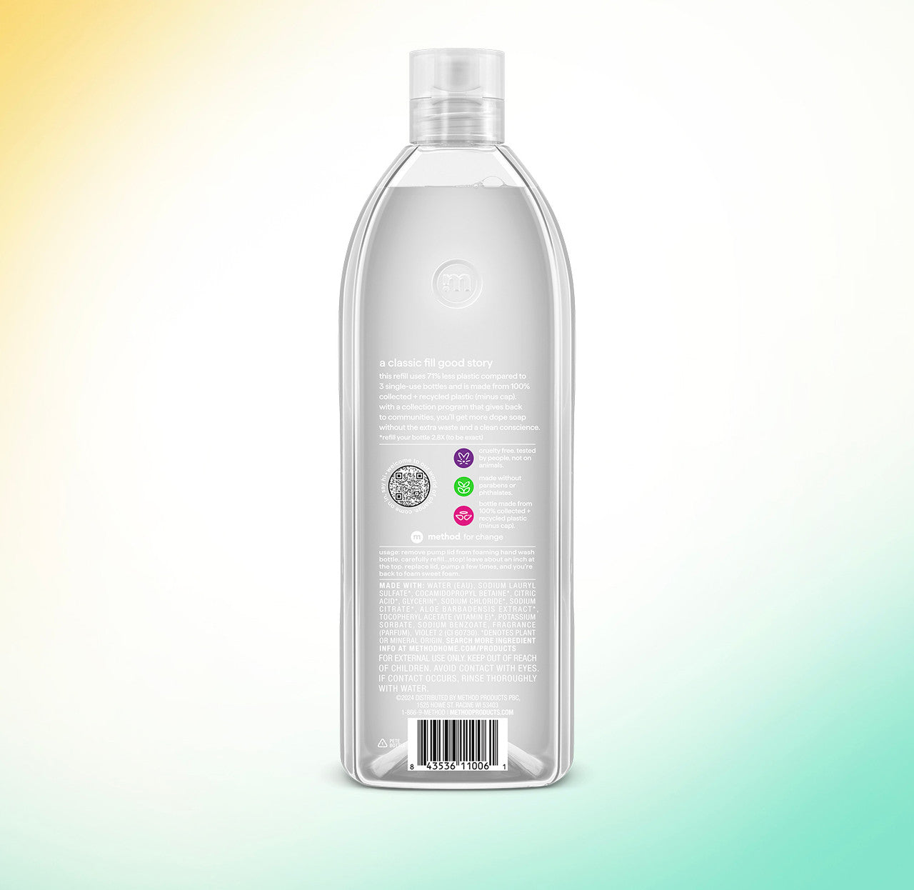 method-foaming-hand-wash-refill-sweet-water-scent-28-fl-oz-fills-2-8-bottles-eco image 3