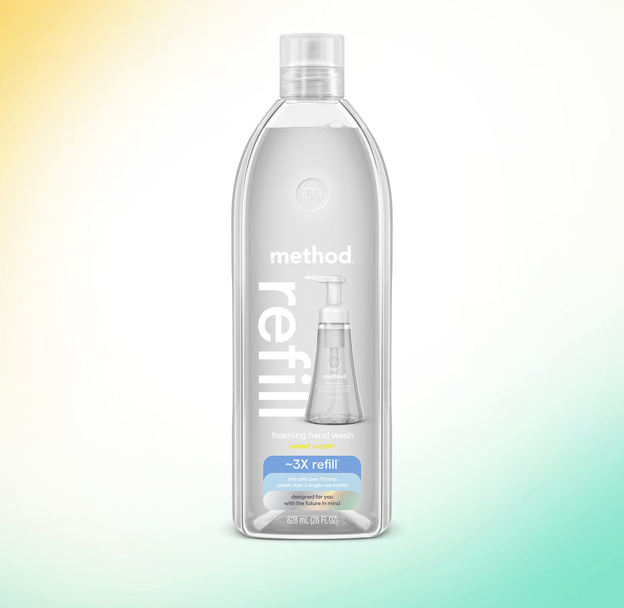 method-foaming-hand-wash-refill-sweet-water-scent-28-fl-oz-fills-2-8-bottles-eco image 2