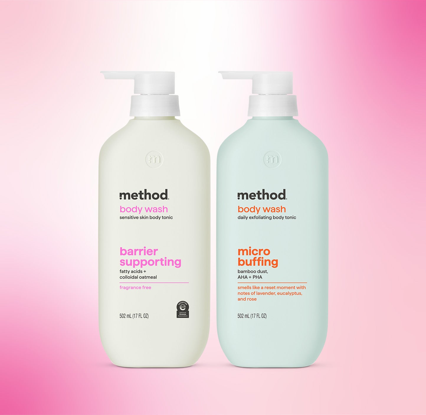 method-soft-radiance-barrier-supporting-micro-buffing-body-wash-tonic-bundle-2-x image 2