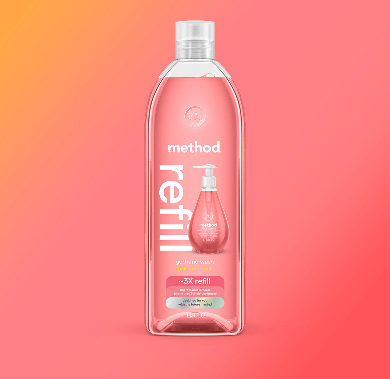method-pink-grapefruit-gel-hand-wash-refill-5-count-bundle-170-fl-oz image 4