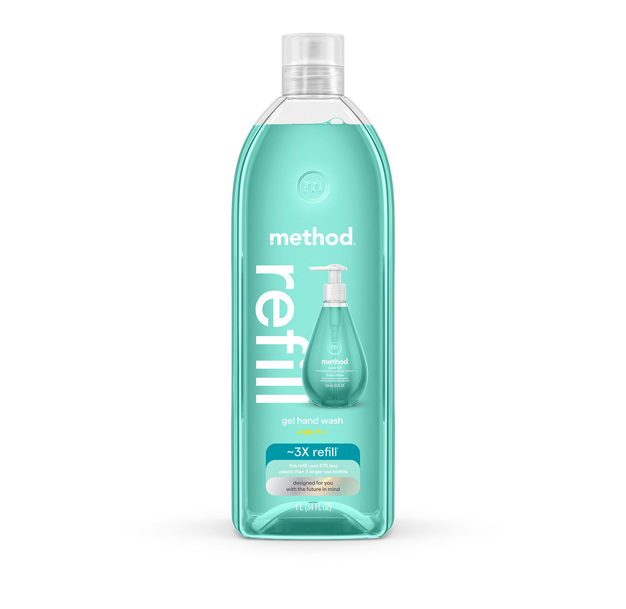 method-gel-hand-wash-refill-waterfall-34-fl-oz-2-8x-refill image 1