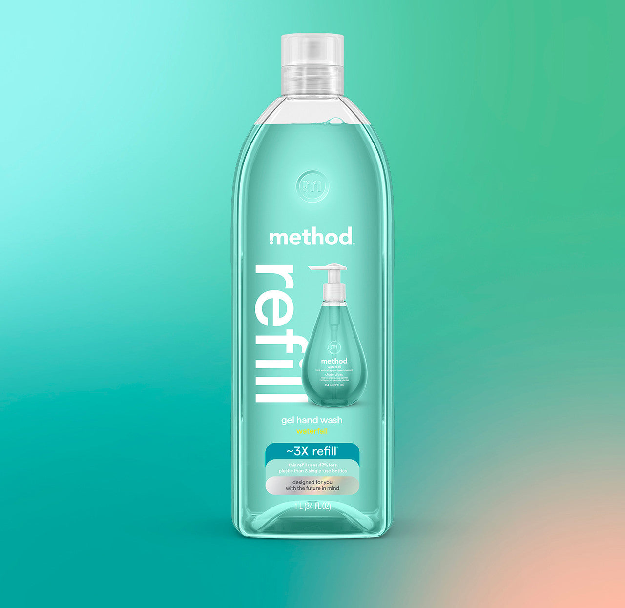 method-gel-hand-wash-refill-waterfall-34-fl-oz-2-8x-refill image 2