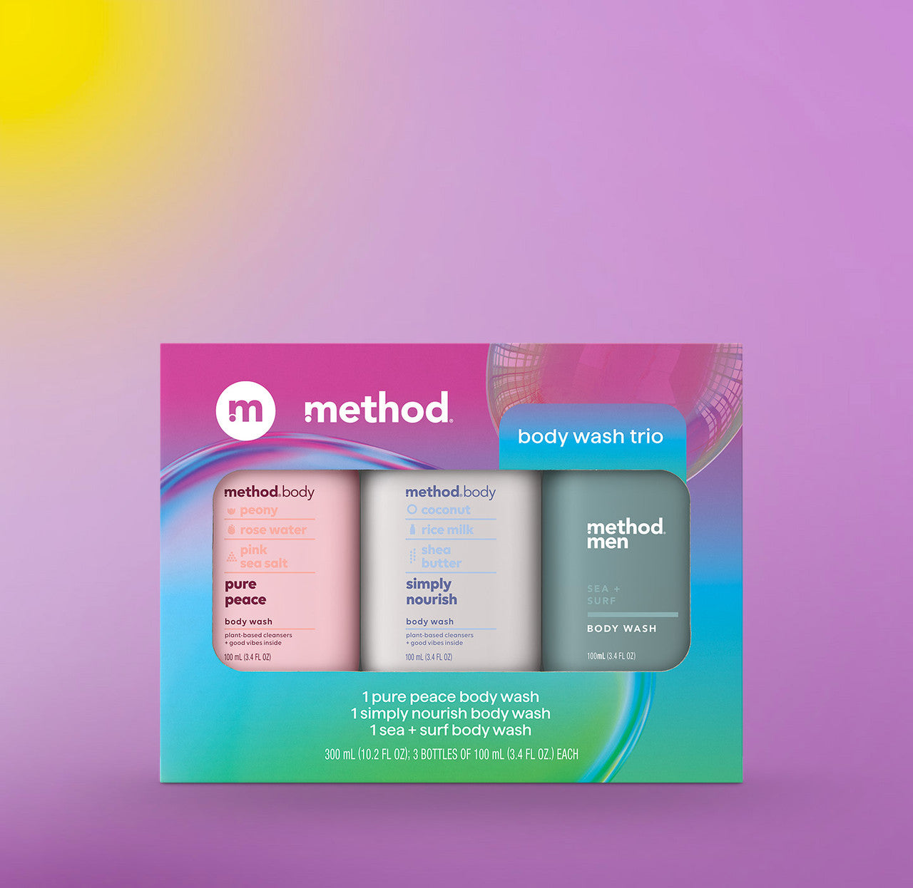 method-travel-size-body-wash-trio-pure-peace-simply-nourish-and-one-more-tsa-fri image 2