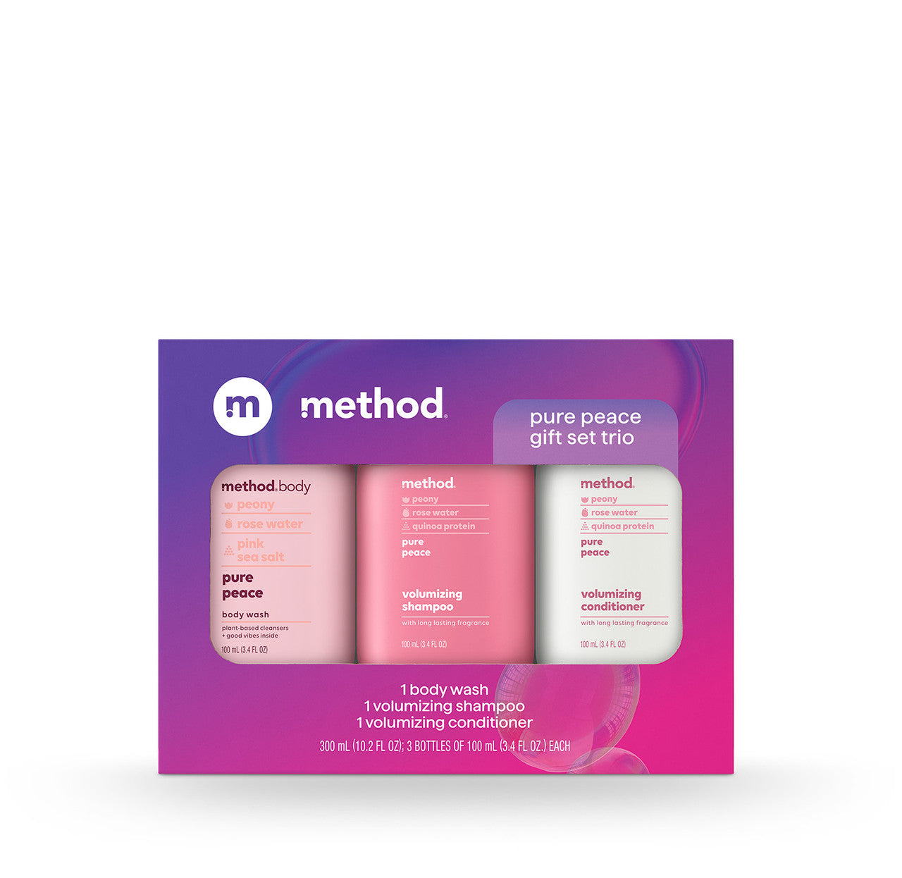 method-travel-sized-gift-set-trio-pure-peace-10-2-oz image 1