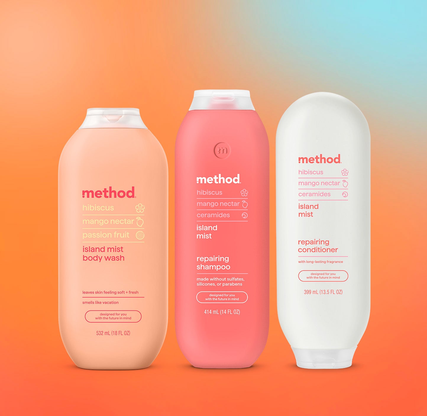 method-shower-trio-island-mist-body-wash-shampoo-conditioner-set-45-5-oz image 2