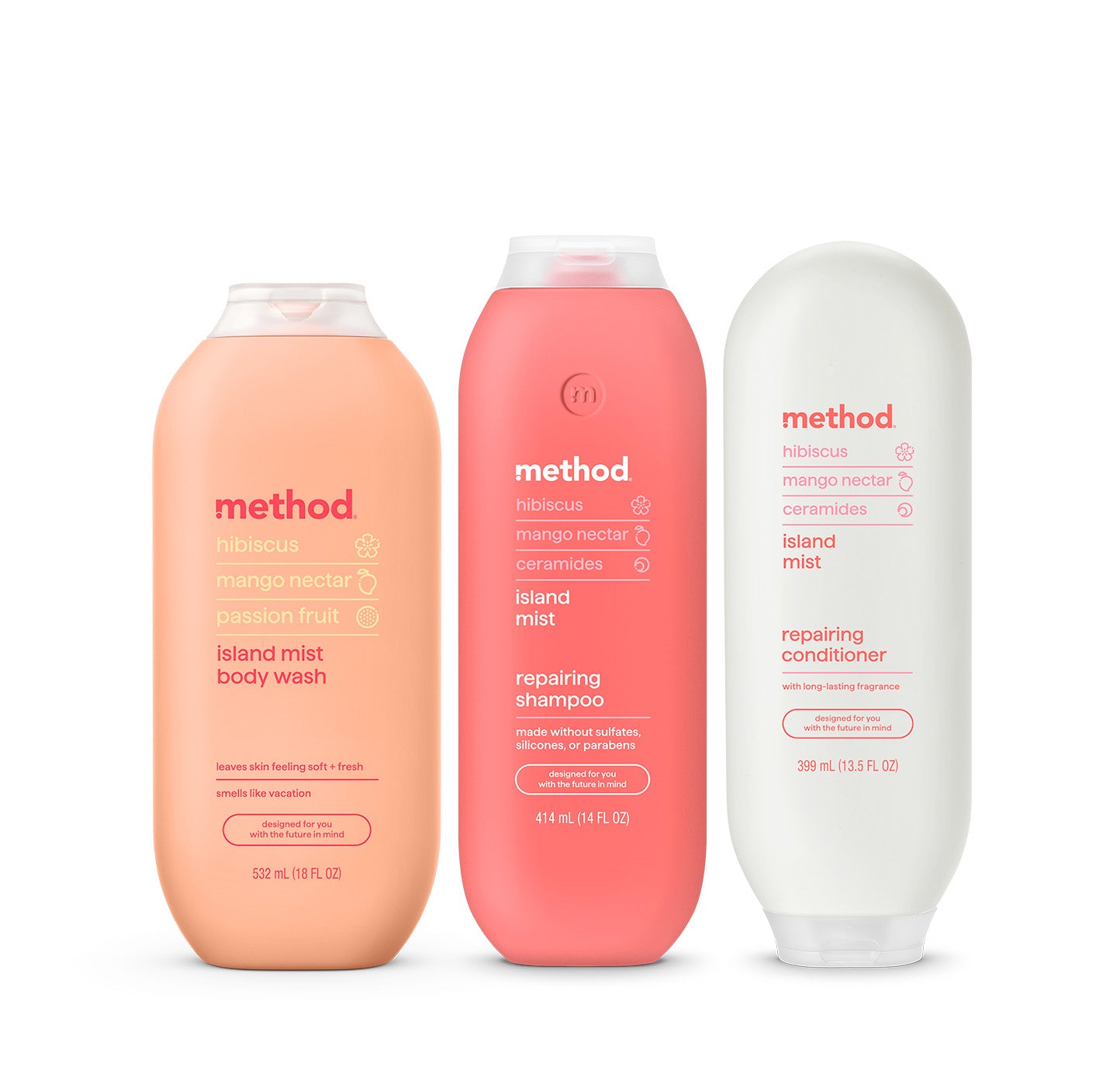 method-shower-trio-island-mist-body-wash-shampoo-conditioner-set-45-5-oz image 1
