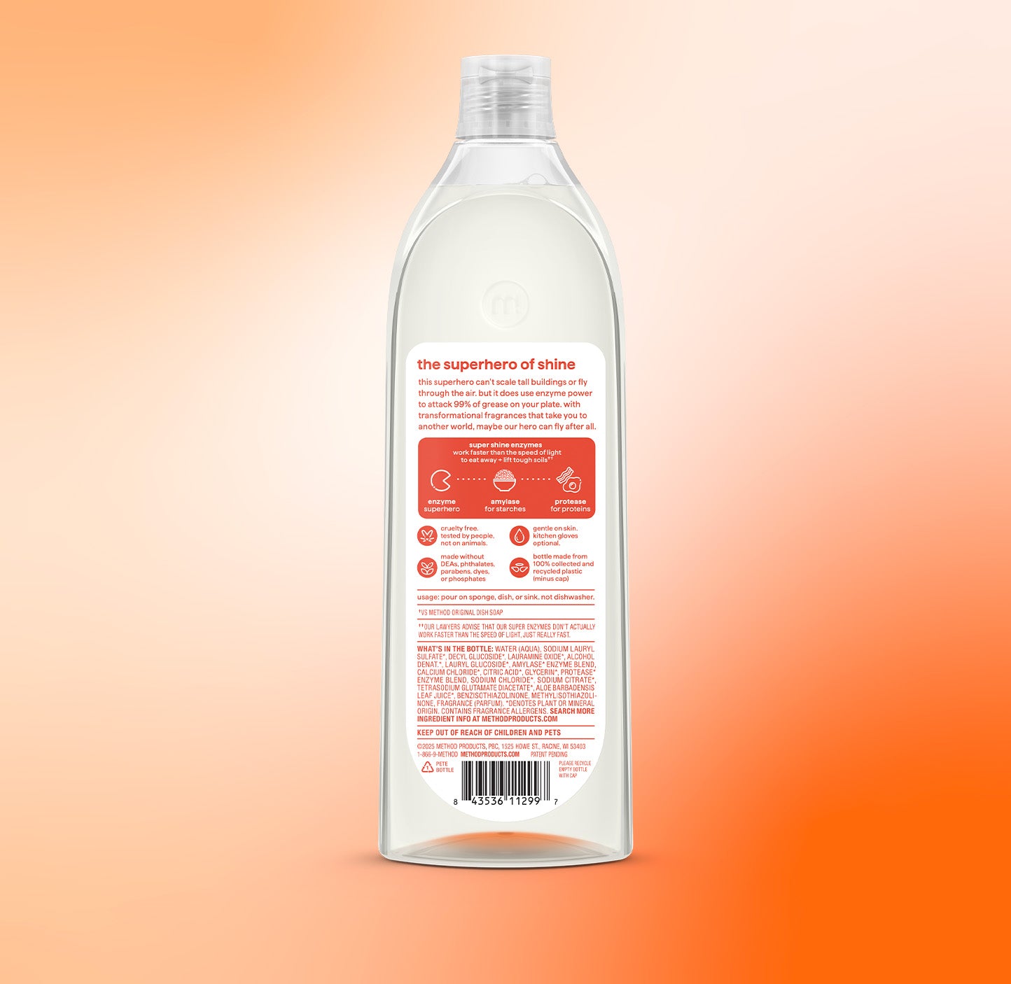 method-super-shine-liquid-dish-soap-among-the-orchards-16-fl-oz-enzyme-powered image 3