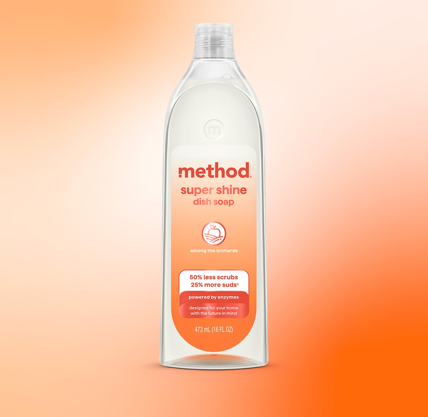 method-super-shine-liquid-dish-soap-among-the-orchards-16-fl-oz-enzyme-powered image 2