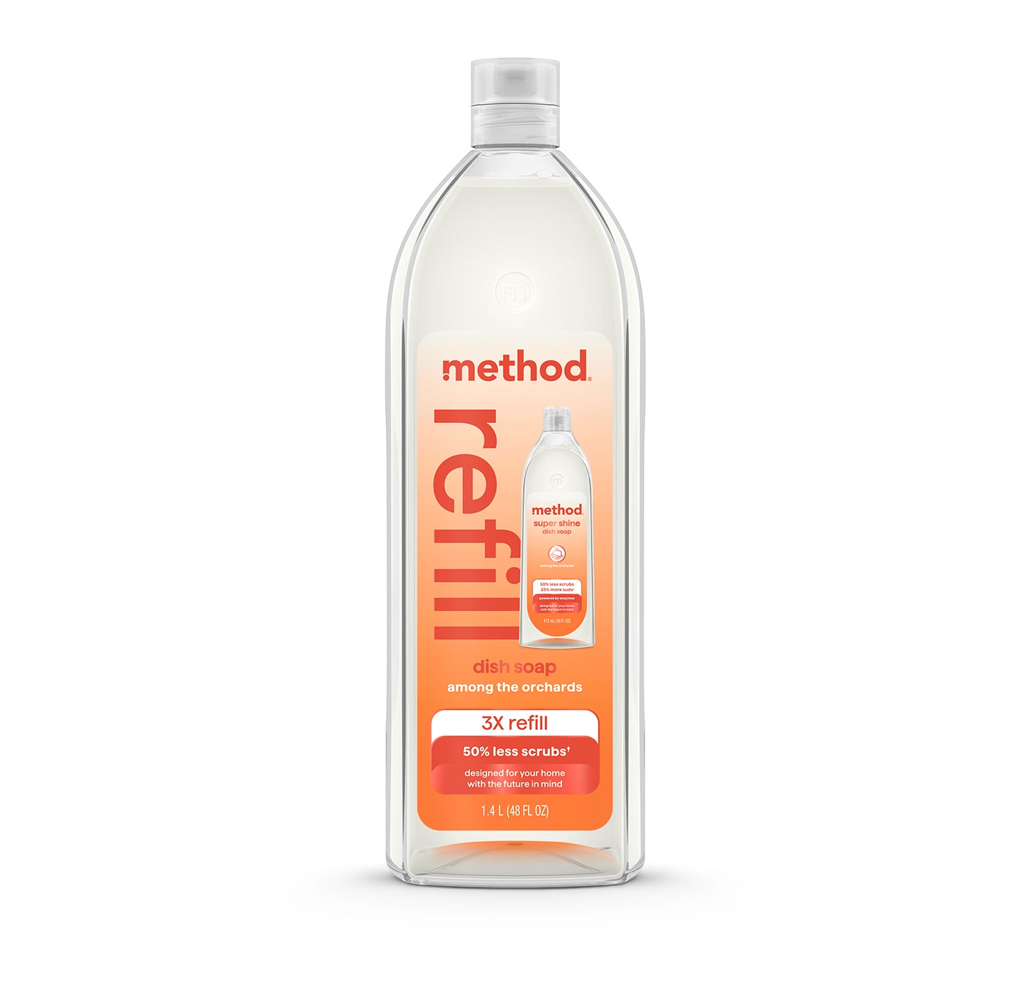method-super-shine-liquid-dish-soap-refill-among-the-orchards-48-fl-oz image 1
