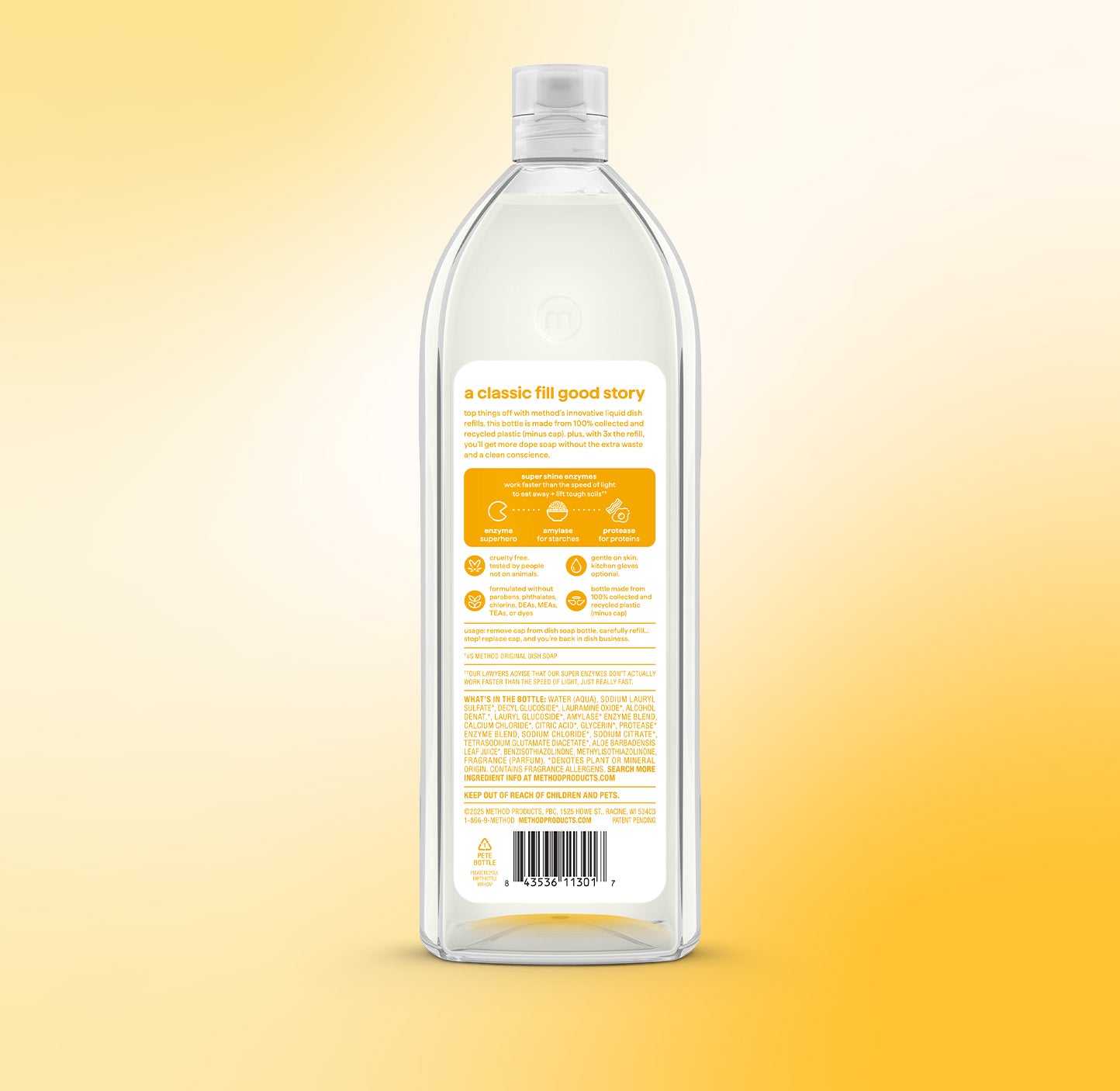 method-super-shine-liquid-dish-soap-refill-coastal-citron-48-fl-oz image 3