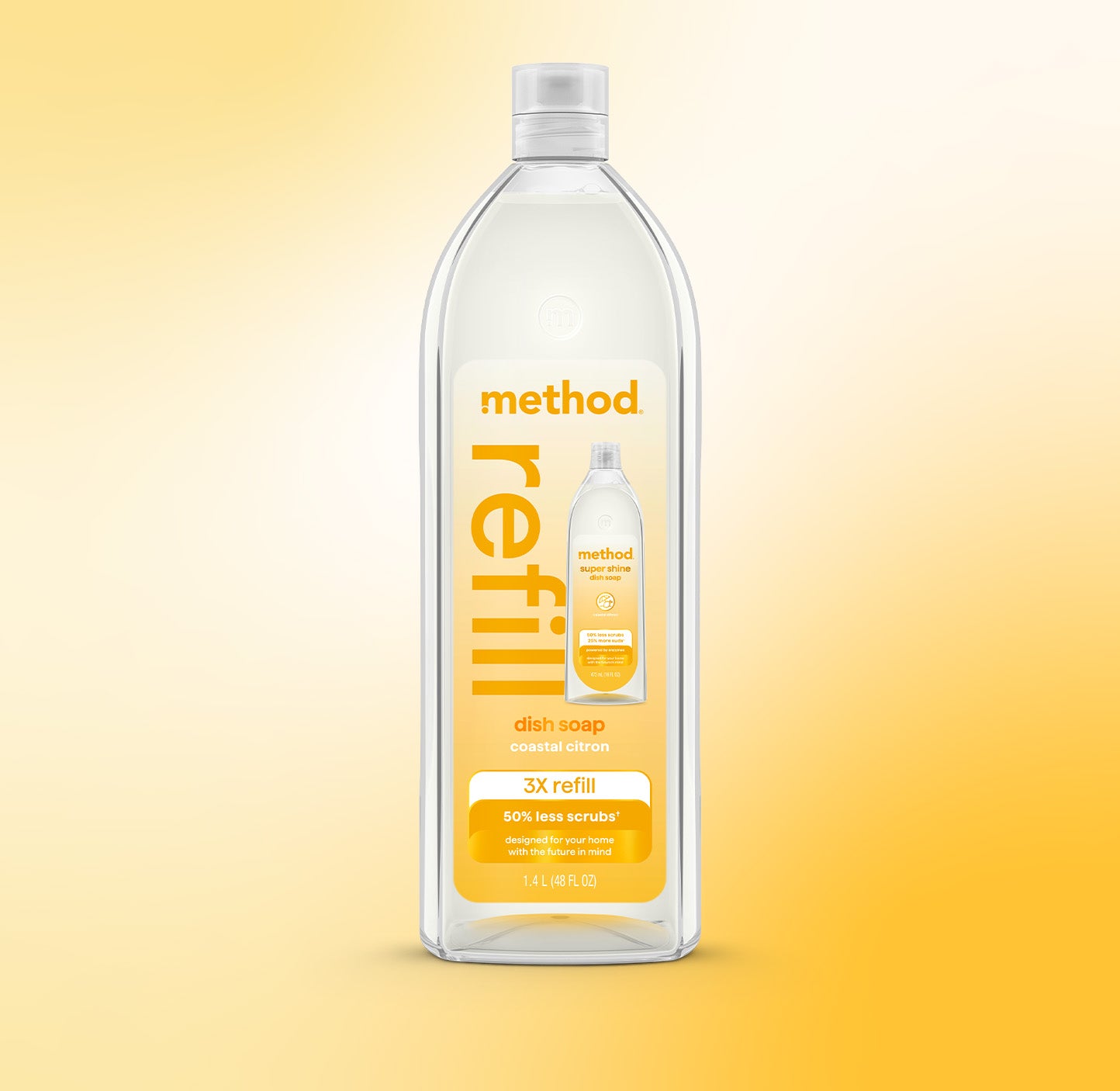 method-super-shine-liquid-dish-soap-refill-coastal-citron-48-fl-oz image 2