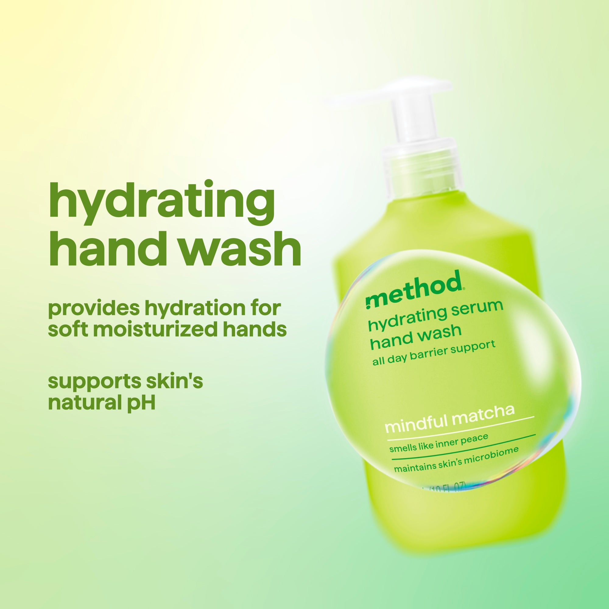 method-hydrating-serum-hand-wash-mindful-matcha-10-oz image 4