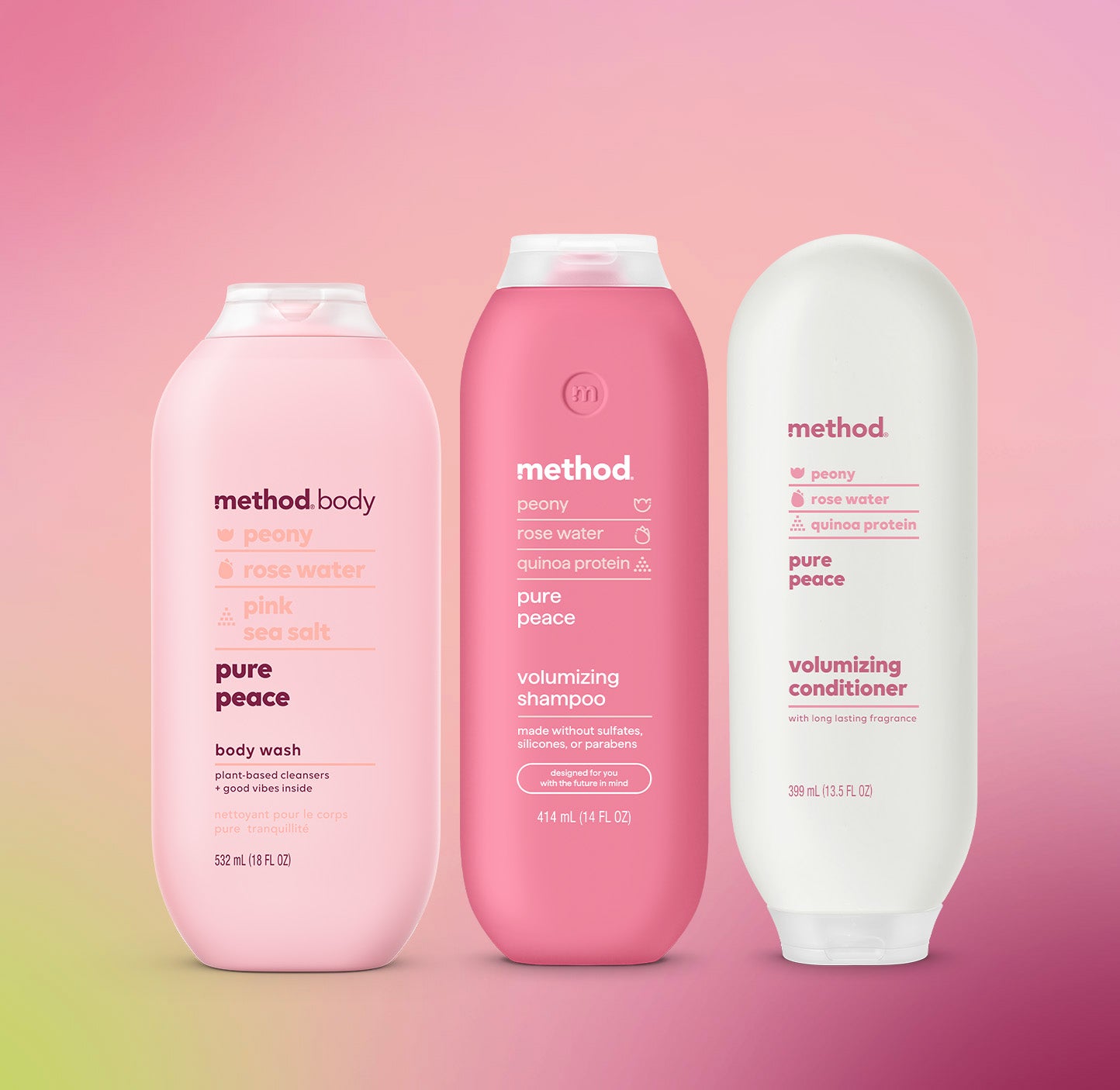 method-shower-trio-pure-peace-45-5-oz-body-wash-shampoo-conditioner image 2