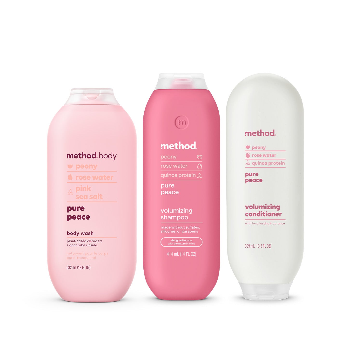 method-shower-trio-pure-peace-45-5-oz-body-wash-shampoo-conditioner image 1
