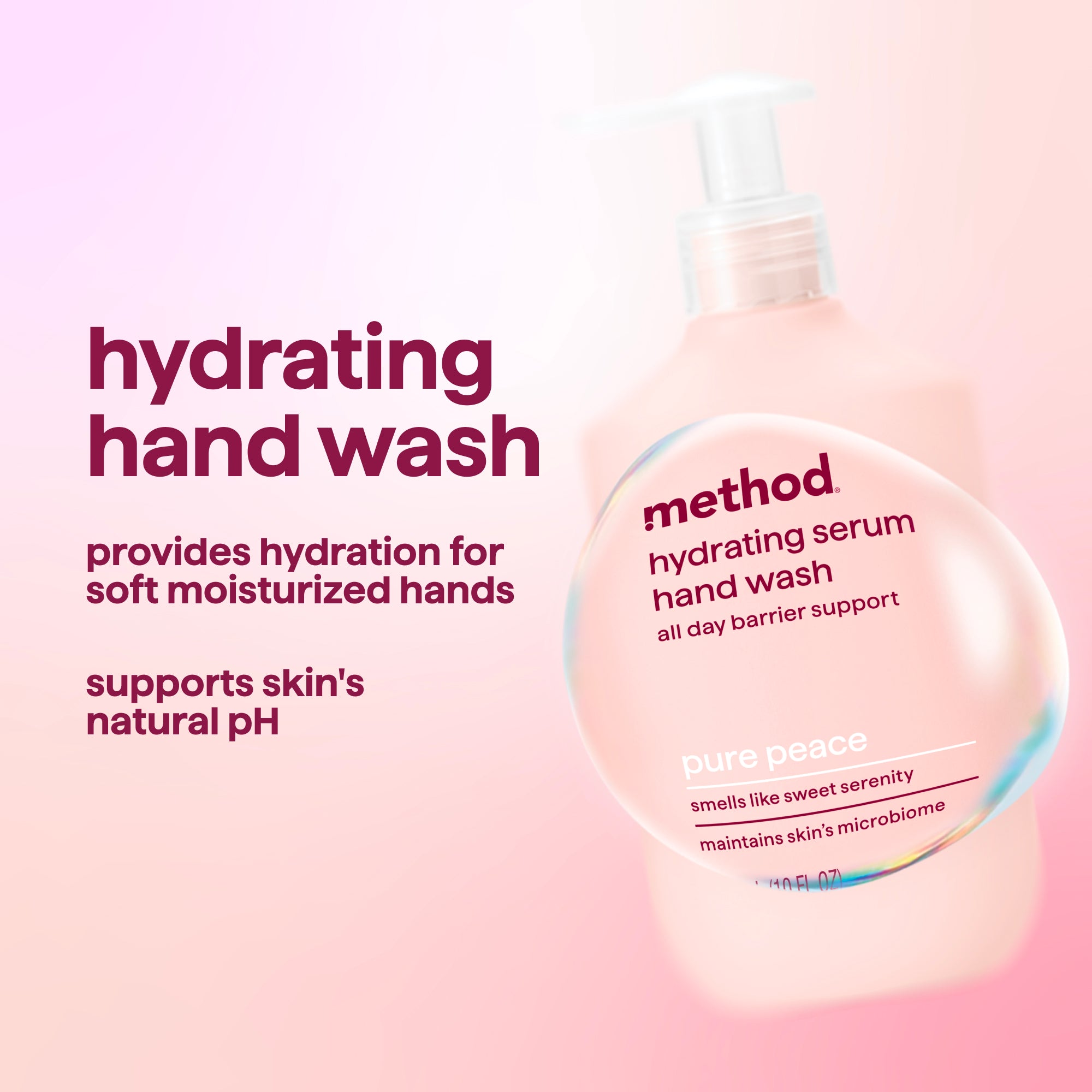 method-hydrating-serum-hand-wash-pure-peace-10-oz-moisturizing image 4