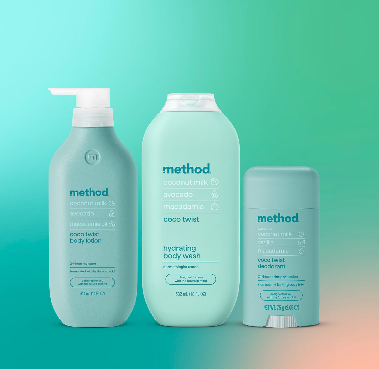 method-body-care-bundle-coco-twist-34-65-oz-lotion-body-wash-deodorant image 2
