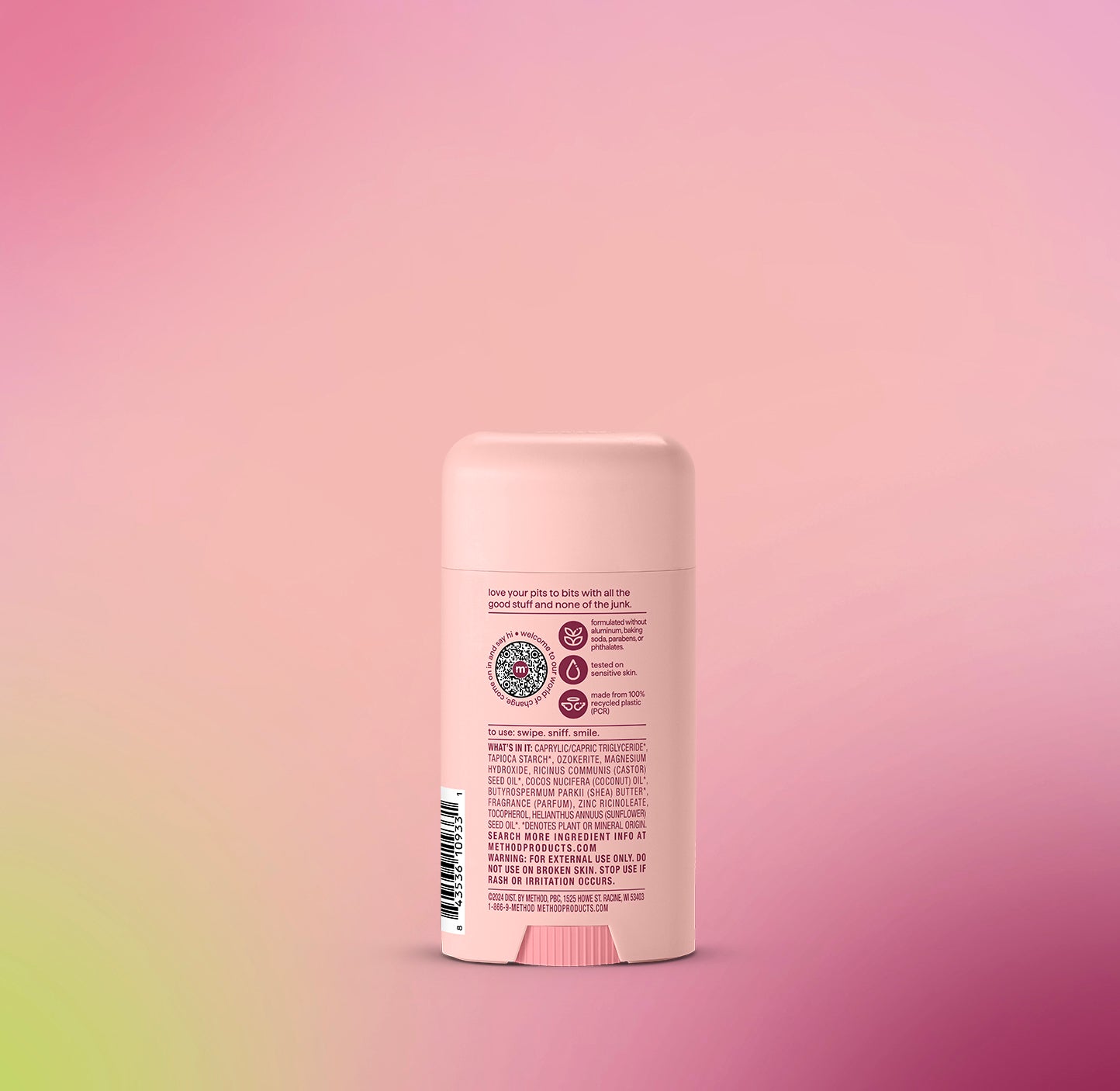 method-aluminum-free-deodorant-pure-peace-2-65-oz-12-hour-odor-protection-minera image 3