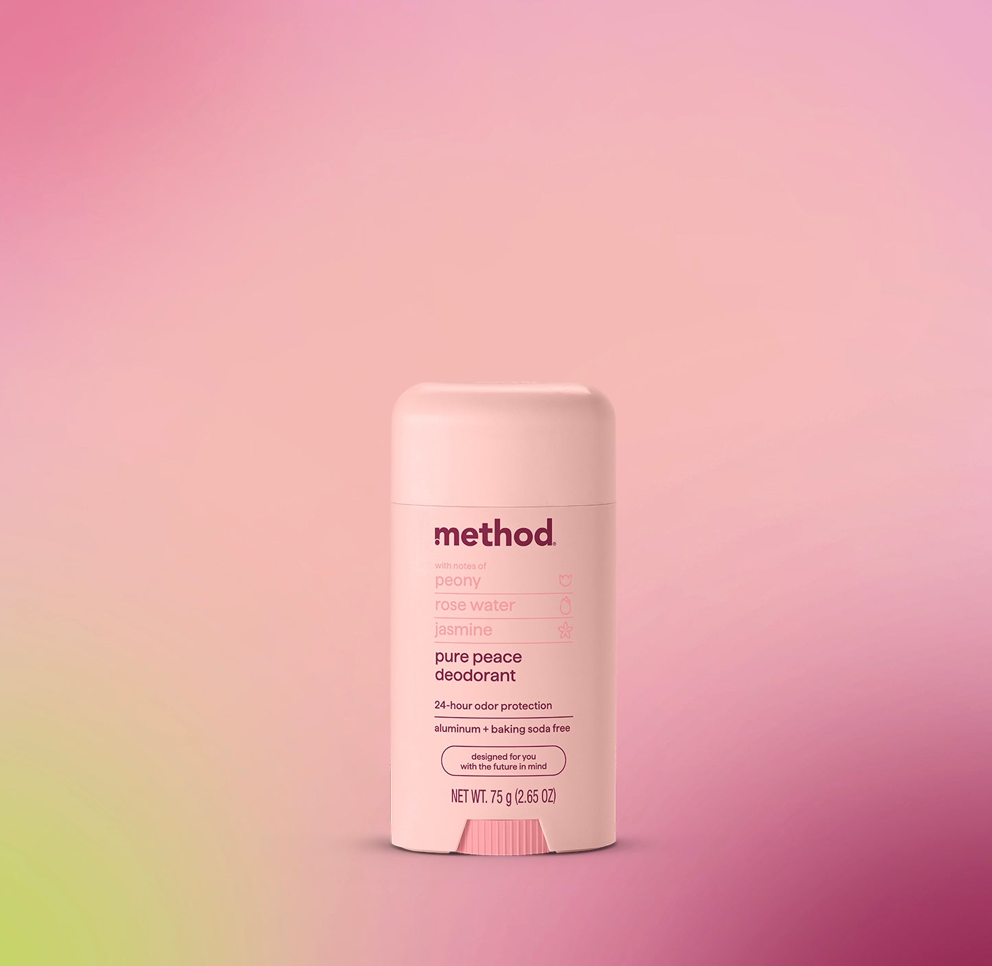 method-aluminum-free-deodorant-pure-peace-2-65-oz-12-hour-odor-protection-minera image 2
