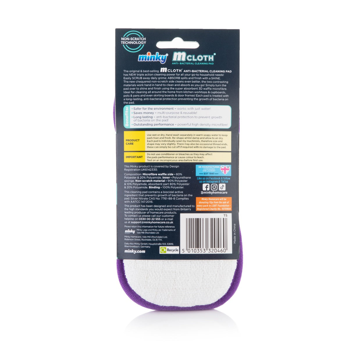 minky-superstar-charity-mcloth-pad-limited-edition-anti-bacterial-microfibre-cle image 4