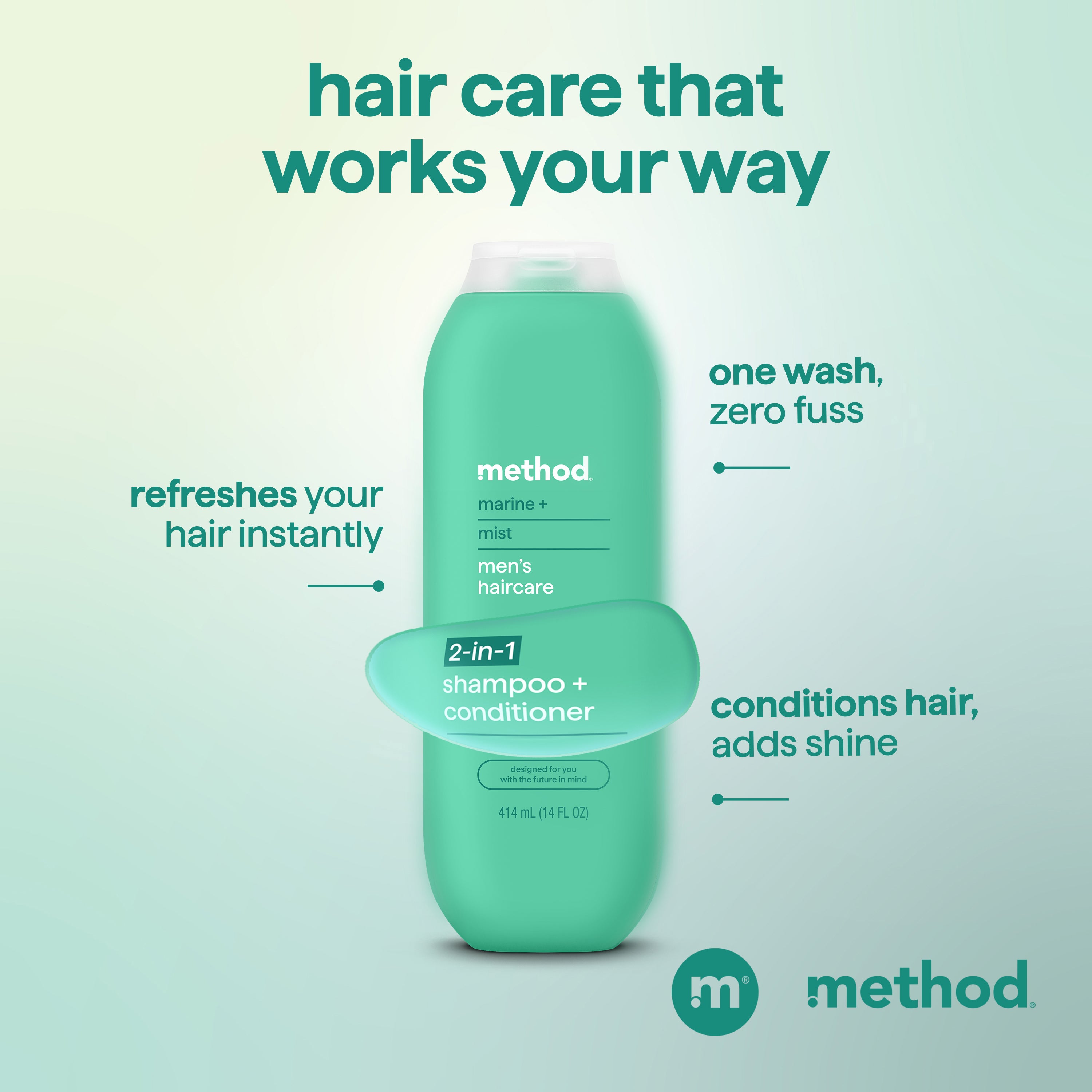 method-men-2-in-1-shampoo-conditioner-marine-mist-14-fl-oz-argan-jojoba-oils-gen image 7
