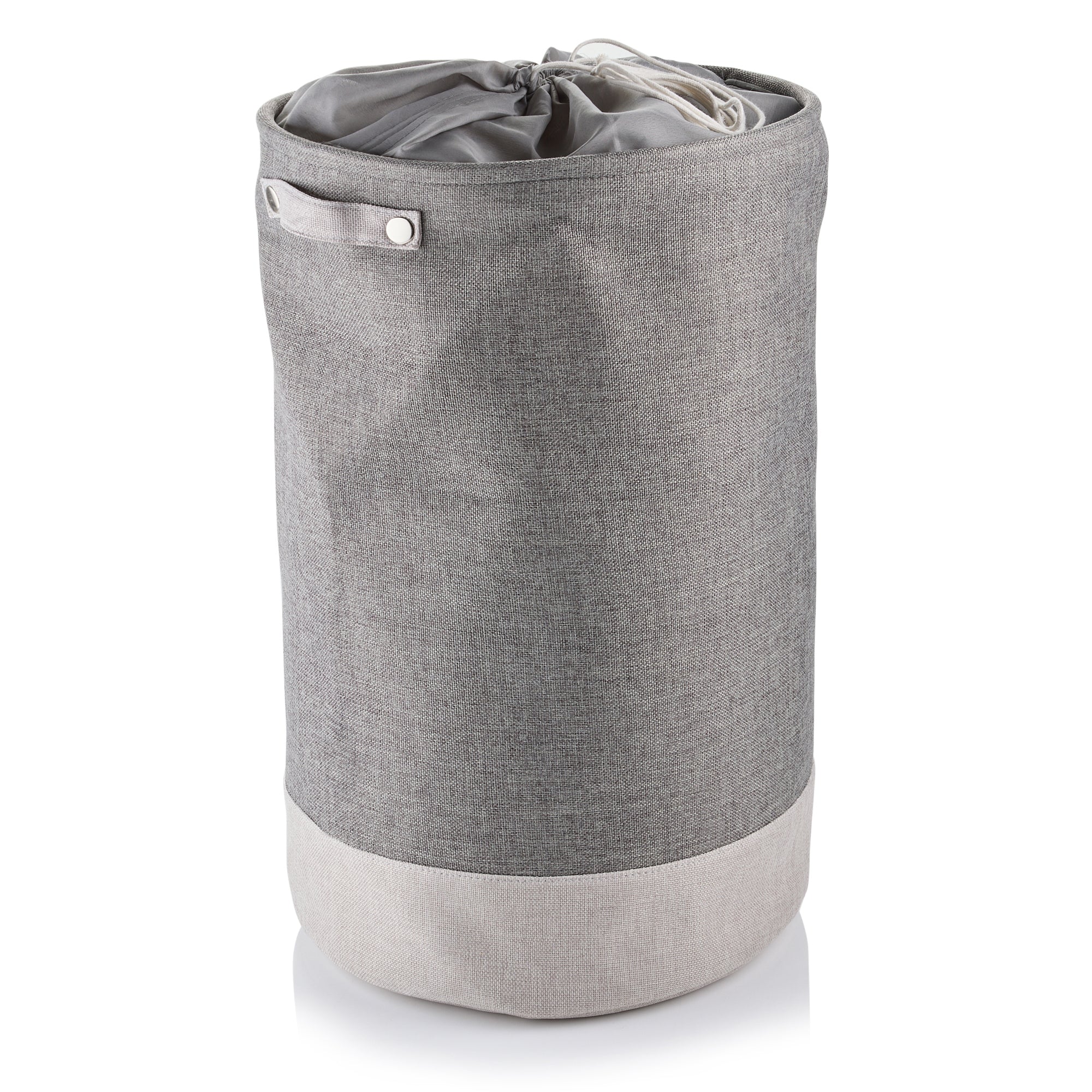 minky-86l-fabric-laundry-hamper-collapsible-storage-basket-with-drawstring image 1
