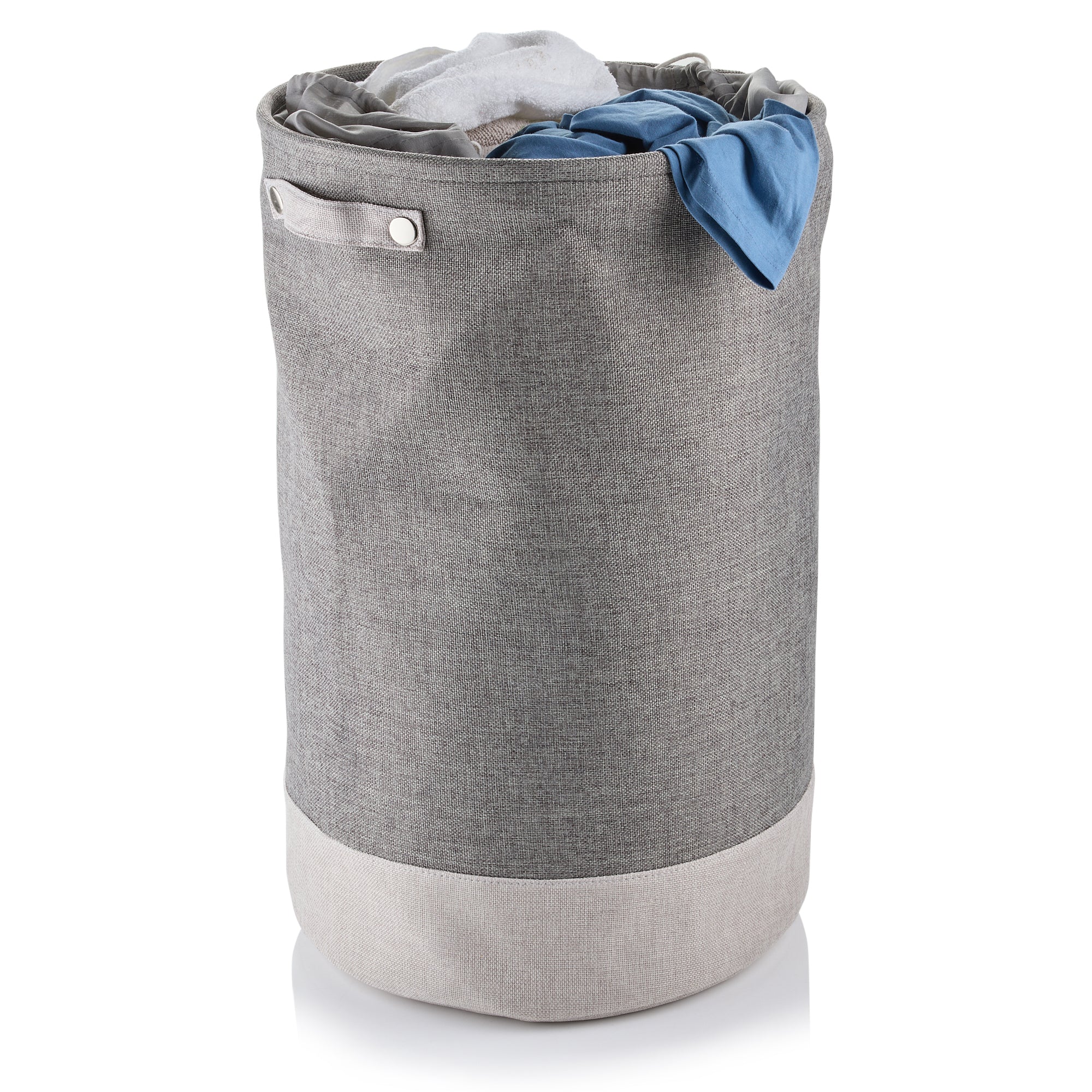 minky-86l-fabric-laundry-hamper-collapsible-storage-basket-with-drawstring image 3