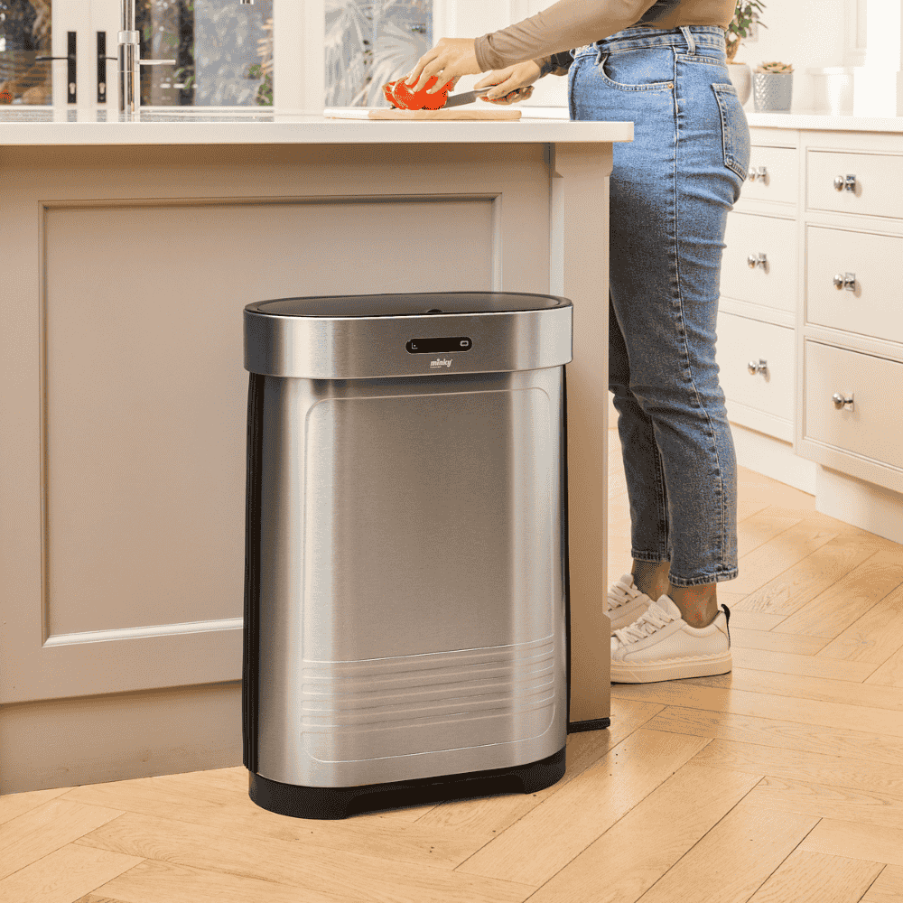 minky-55l-stainless-steel-sensor-bin-with-liners image 2