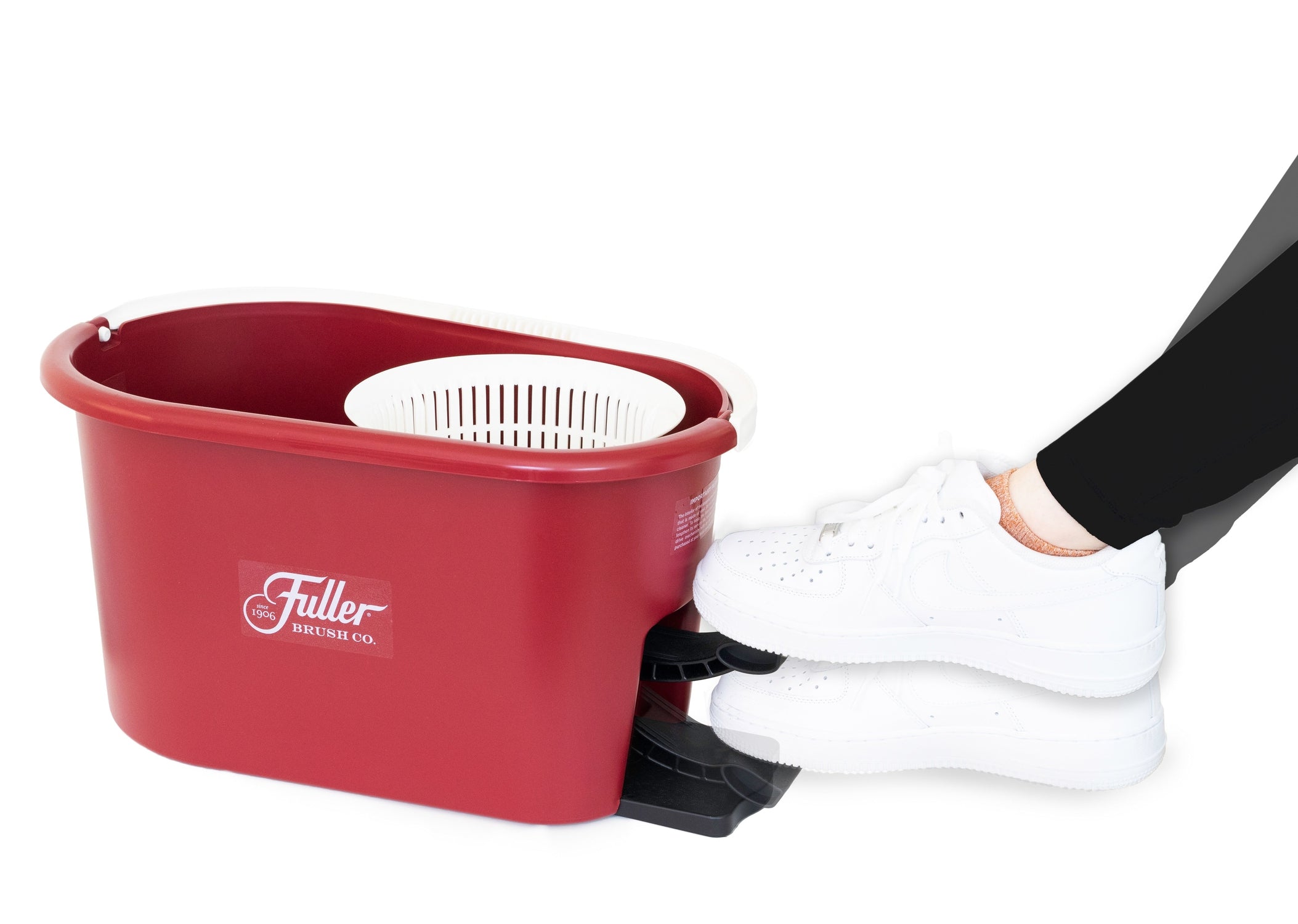 fuller-brush-spin-mop-bucket-system-with-2-microfiber-heads-hands-free-wringing image 3