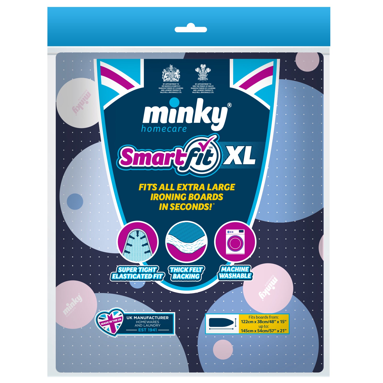 minky-supersize-xl-smartfit-ironing-board-cover-145-x-54-cm image 3