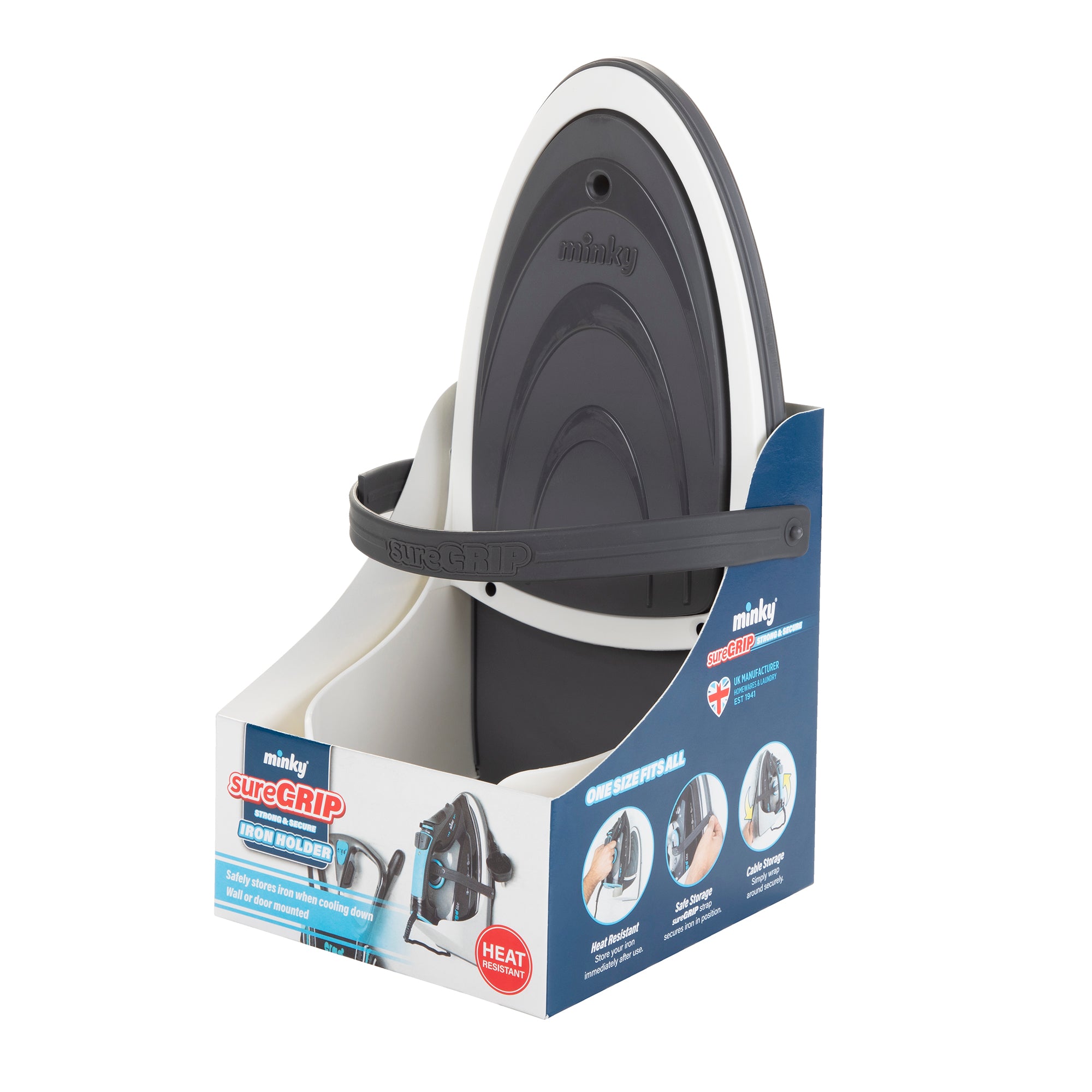 minky-suregrip-iron-holder-adjustable-silicone-strap-wall-or-door-mount-fits-all image 5
