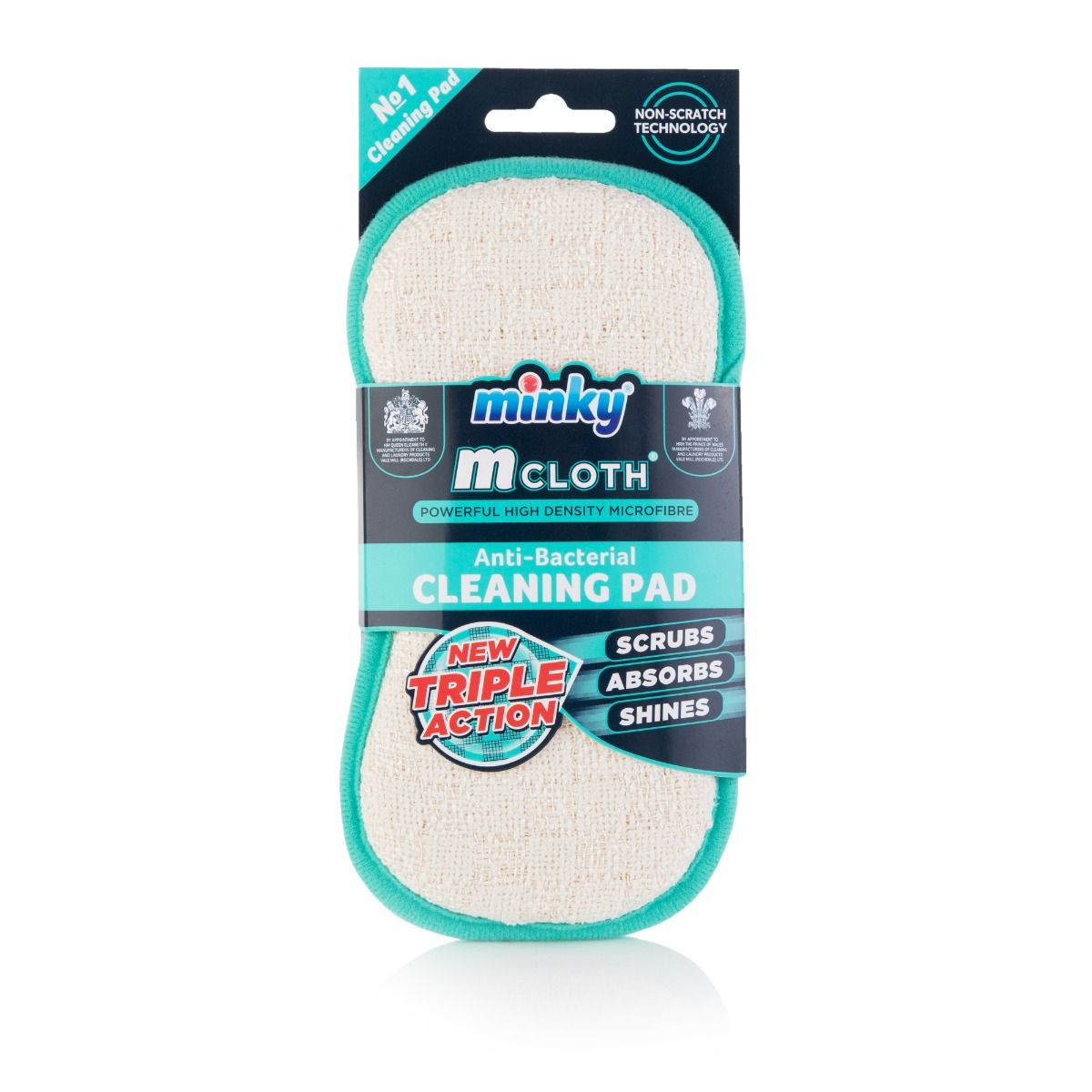 minky-mcloth-anti-bacterial-triple-action-cleaning-pad-microfibre-scrub-absorb-s image 1