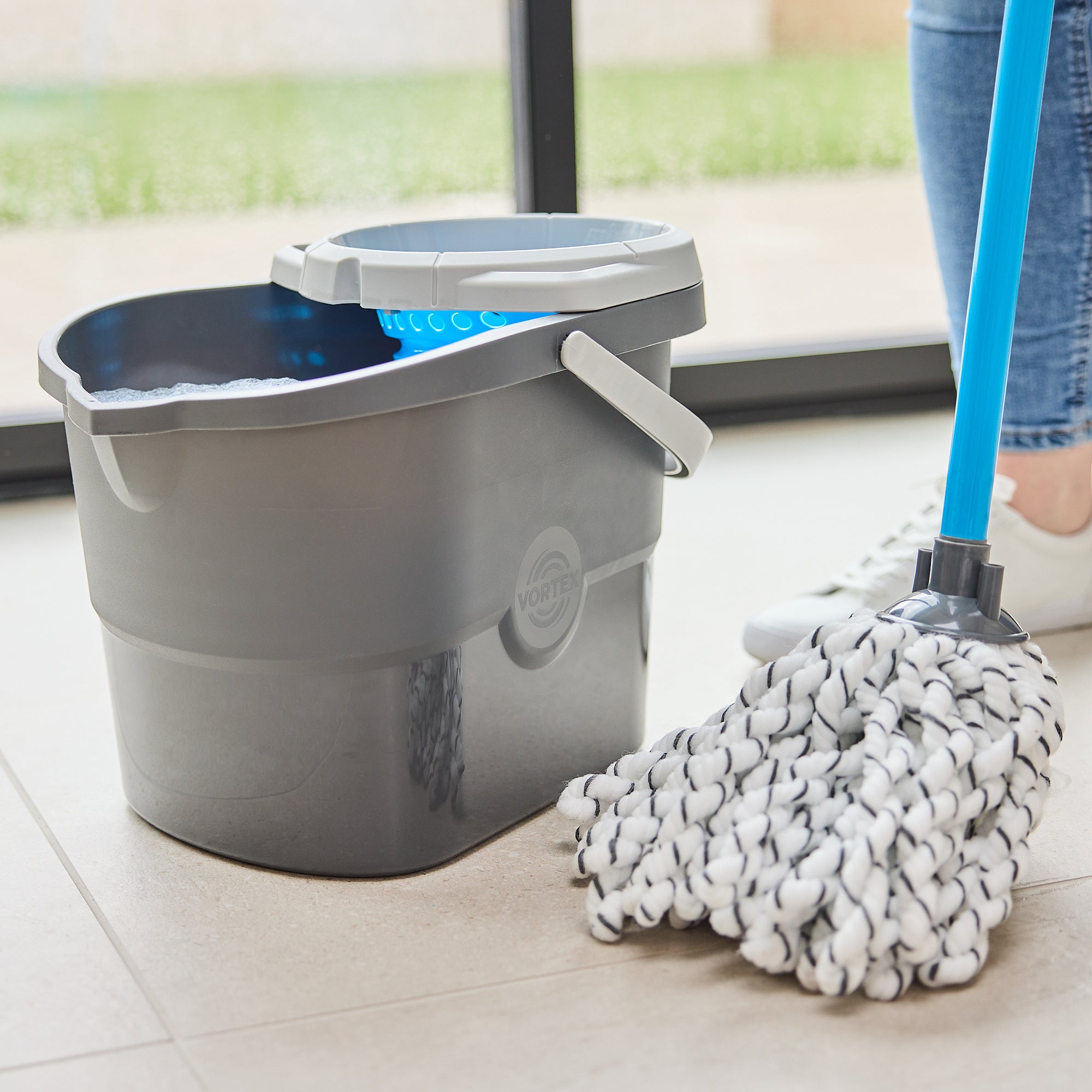 minky-xl-dual-action-mop-vortex-bucket-with-wringer image 2